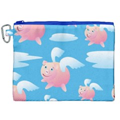 Flying Piggys Pattern Canvas Cosmetic Bag (xxl)