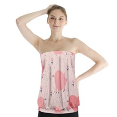 Pigs And Flowers Strapless Top by Bigfootshirtshop