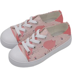 Pigs And Flowers Kids  Low Top Canvas Sneakers by Bigfootshirtshop