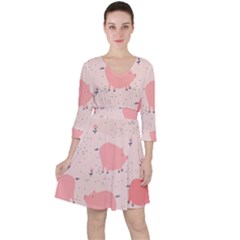 Pigs And Flowers Ruffle Dress by Bigfootshirtshop