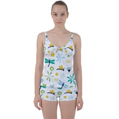 Busy Dragonflies Tie Front Two Piece Tankini by Bigfootshirtshop