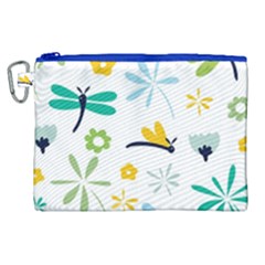 Busy Dragonflies Canvas Cosmetic Bag (xl)