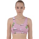 Dragonfly And White Flowers Pattern Back Weave Sports Bra View1