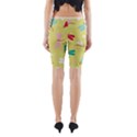 Colorful Dragonflies And White Flowers Pattern Yoga Cropped Leggings View2