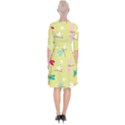 Colorful Dragonflies And White Flowers Pattern Wrap Up Cocktail Dress View2