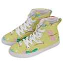 Colorful Dragonflies And White Flowers Pattern Men s Hi-Top Skate Sneakers View2