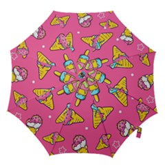 Summer Ice Creams Flavors Pattern Hook Handle Umbrellas (Medium)