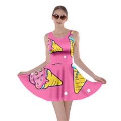 Summer Ice Creams Flavors Pattern Skater Dress