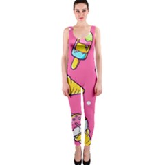 Summer Ice Creams Flavors Pattern OnePiece Catsuit