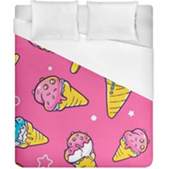 Summer Ice Creams Flavors Pattern Duvet Cover (California King Size)