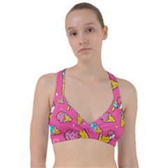 Summer Ice Creams Flavors Pattern Sweetheart Sports Bra by Bigfootshirtshop