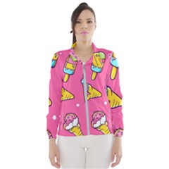 Summer Ice Creams Flavors Pattern Wind Breaker (Women)