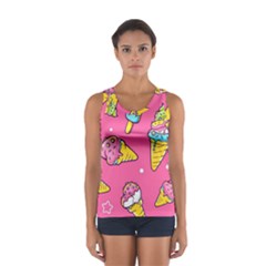 Summer Ice Creams Flavors Pattern Sport Tank Top 