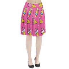 Summer Ice Creams Flavors Pattern Pleated Skirt