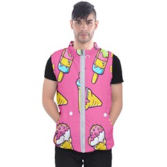 Summer Ice Creams Flavors Pattern Men s Puffer Vest by Bigfootshirtshop