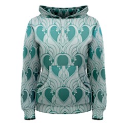 Teal Art Nouvea Women s Pullover Hoodie by NouveauDesign