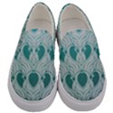 teal art nouvea Men s Canvas Slip Ons View1