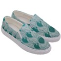 teal art nouvea Men s Canvas Slip Ons View3