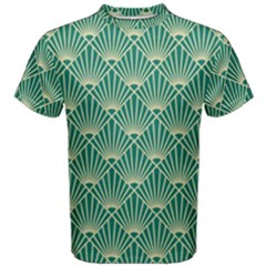 Green Fan  Men s Cotton Tee by NouveauDesign