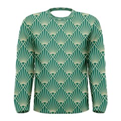 Green Fan  Men s Long Sleeve Tee by NouveauDesign