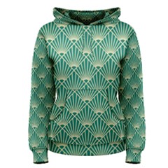 Green Fan  Women s Pullover Hoodie by NouveauDesign