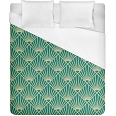 Green Fan  Duvet Cover (california King Size) by NouveauDesign