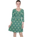 green fan  Ruffle Dress View1