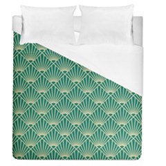 Green Fan  Duvet Cover (queen Size)