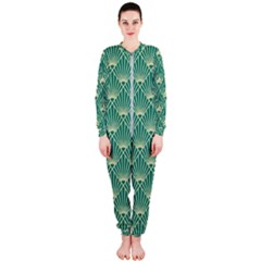 Green Fan  Onepiece Jumpsuit (ladies)  by NouveauDesign