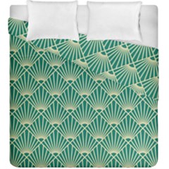 Green Fan  Duvet Cover Double Side (king Size) by NouveauDesign