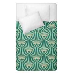 Green Fan  Duvet Cover Double Side (single Size) by NouveauDesign