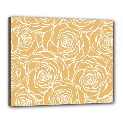 Yellow Peonines Canvas 20  X 16  by NouveauDesign