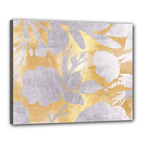 Gold Silver Canvas 20  X 16  by NouveauDesign