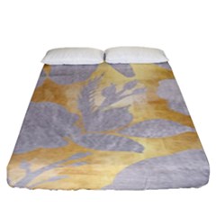 Gold Silver Fitted Sheet (king Size) by NouveauDesign