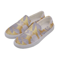 Gold Silver Women s Canvas Slip Ons by NouveauDesign