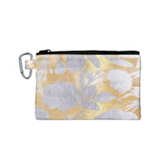 Gold Silver Canvas Cosmetic Bag (small) by NouveauDesign