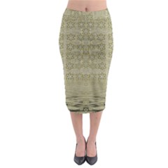 Shooting Stars Over The Sea Of Calm Midi Pencil Skirt by pepitasart