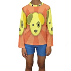 Adoption Animal Bark Boarding Kids  Long Sleeve Swimwear by Celenk