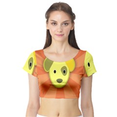 Adoption Animal Bark Boarding Short Sleeve Crop Top by Celenk