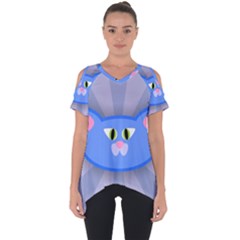 Advertise Animal Boarding Cat Cut Out Side Drop Tee