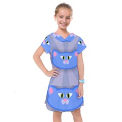 Advertise Animal Boarding Cat Kids  Drop Waist Dress by Celenk