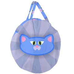 Advertise Animal Boarding Cat Giant Round Zipper Tote by Celenk