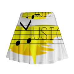 Music Dance Abstract Clip Art Mini Flare Skirt by Celenk