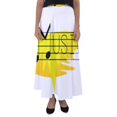 Music Dance Abstract Clip Art Flared Maxi Skirt by Celenk