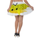 Music Dance Abstract Clip Art Velvet Skater Skirt View2