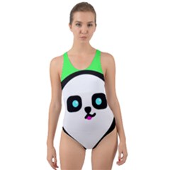 Panda Bear Cut-out Back One Piece Swimsuit