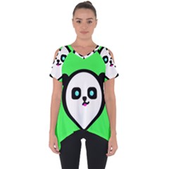 Panda Bear Cut Out Side Drop Tee