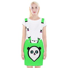 Panda Bear Braces Suspender Skirt by Celenk