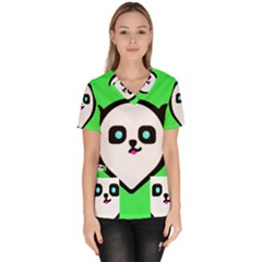 Panda Bear Scrub Top