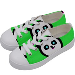 Panda Bear Kids  Low Top Canvas Sneakers